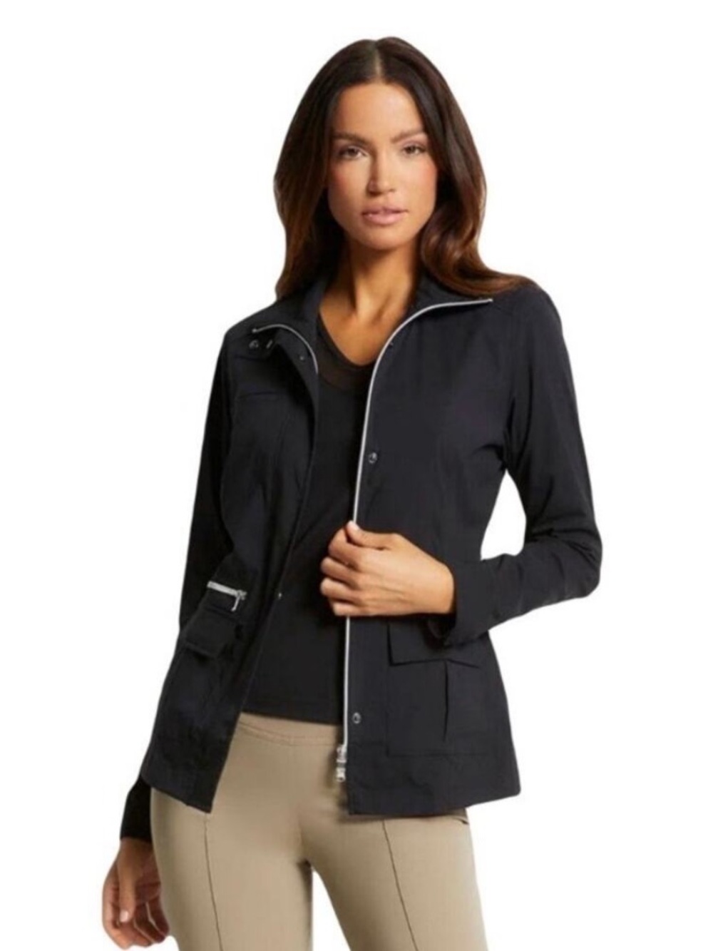 Anatomie Black Kenya Safari Jacket Medium Utility Lightweight